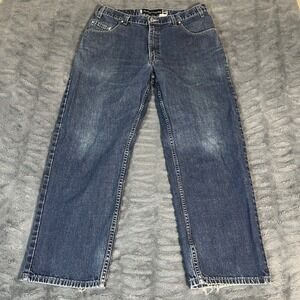 Levi's SilverTab Baggy Relaxed Fit Jeans 36x30 Dark Wash USA Made VTG 90s Y2K